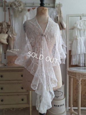 画像14: アンティークレースフリルストール