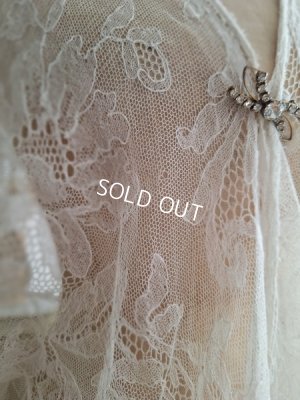 画像20: アンティークレースフリルストール