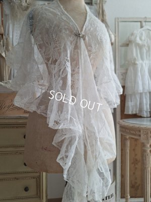 画像3: アンティークレースフリルストール