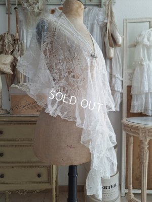 画像13: アンティークレースフリルストール
