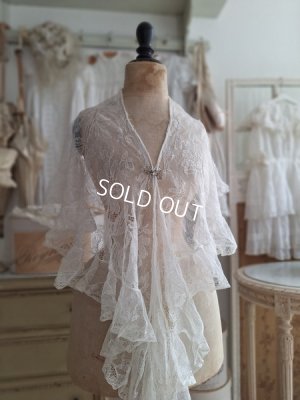 画像8: アンティークレースフリルストール