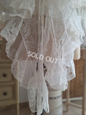 画像15: アンティークレースフリルストール