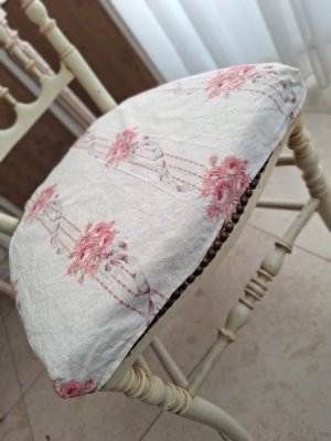 画像2: フレンチファブリックチェアカバー