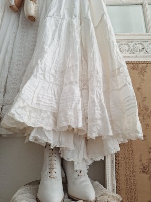 画像10: アンティークレースペチコート