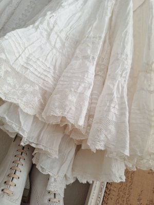 画像9: アンティークレースペチコート