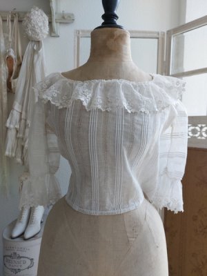 画像6: アンティークレースボディス