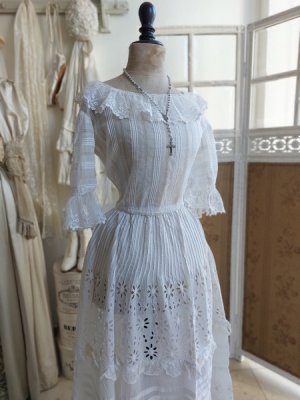 画像2: アンティークレースボディス