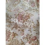 画像: アンティーク花柄生地カーテン