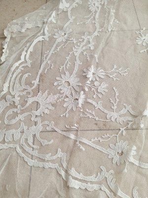 画像35: アンティークコ―ネリー刺繍ペアカーテン
