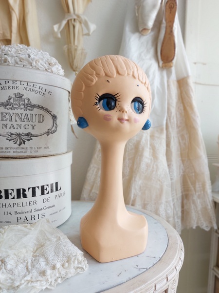 1970s ツィッギーTwiggy ヘッドマネキン 昭和レトロ ヴィンテージ風